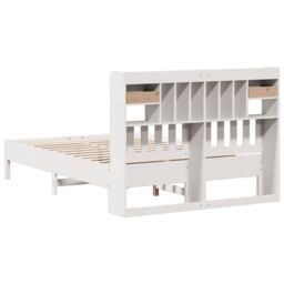 Berkfield Home Bookcase Bed without Mattress White 135x190 cm Double Solid Wood Pine - thumbnail 6