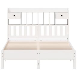 Berkfield Home Bookcase Bed without Mattress White 135x190 cm Double Solid Wood Pine - thumbnail 4