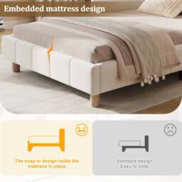 Merax Velvet 3ft Single Corner Daybed with Flexible Layout & Storage Pockets in Beige - thumbnail 6