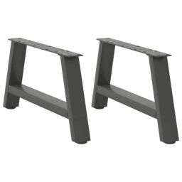 Berkfield Home Coffee Table Legs A-Shaped 2 pcs Anthracite¬†70x(30-31) cm Steel in Black - thumbnail 1