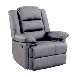 LUXURY LIFE Lansbury Leather Recliner Armchair in Grey - thumbnail 6