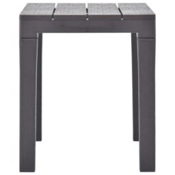 Berkfield Home Garden Benches 2 pcs Mocca Plastic in Grey - thumbnail 4