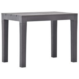Berkfield Home Garden Benches 2 pcs Mocca Plastic in Grey - thumbnail 2