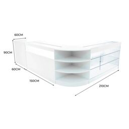 Monstershop Hyperion LED Shop Counter Set K1500, B1500, TB60 & LM60 - White - thumbnail 3