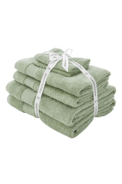 Catherine Lansfield 'Anti Bacterial' Cotton Towels in Pale Green - Size: Bath Sheet - image 1