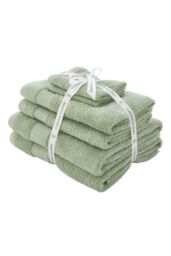 Catherine Lansfield 'Anti Bacterial' Cotton Towels in Pale Green - Size: Bath Sheet - thumbnail 1