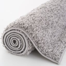 THE RUGS Grey Plain Soft High Pile Shaggy Rugs & Runners Living Room Bedroom - Size: 80 cm x 300 cm - thumbnail 7