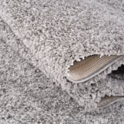 THE RUGS Grey Plain Soft High Pile Shaggy Rugs & Runners Living Room Bedroom - Size: 80 cm x 300 cm - thumbnail 6