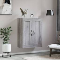 Berkfield Home Wall Mounted Cabinet Grey Sonoma 69.5x34x90 cm Engineered Wood - thumbnail 3