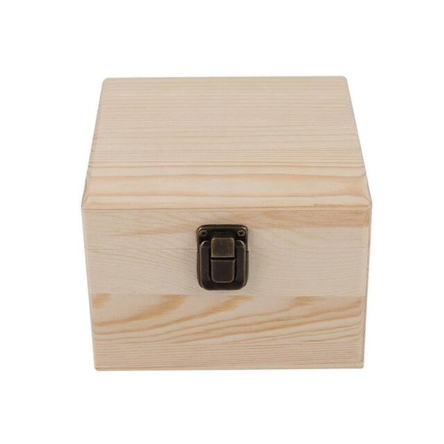 EONLION S-14x14x10cm Plain Wooden Storage Gift Box Home in Natural - Size: 500mm - image 1