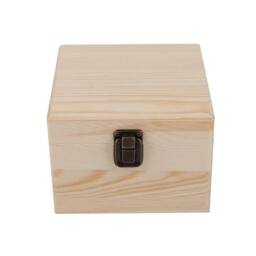 EONLION S-14x14x10cm Plain Wooden Storage Gift Box Home in Natural - Size: 500mm - thumbnail 1
