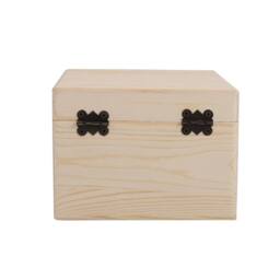 EONLION S-14x14x10cm Plain Wooden Storage Gift Box Home in Natural - Size: 500mm - thumbnail 4