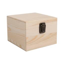 EONLION S-14x14x10cm Plain Wooden Storage Gift Box Home in Natural - Size: 500mm - thumbnail 3