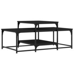 Berkfield Home Coffee Table Black 102x60x45 cm Engineered Wood - Size: 102 x 60 x 45 cm - thumbnail 6