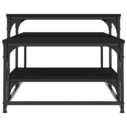 Berkfield Home Coffee Table Black 102x60x45 cm Engineered Wood - Size: 102 x 60 x 45 cm - thumbnail 5