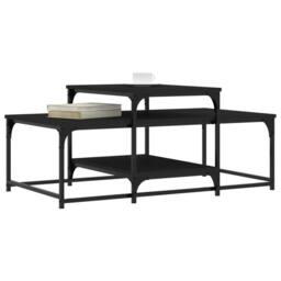 Berkfield Home Coffee Table Black 102x60x45 cm Engineered Wood - Size: 102 x 60 x 45 cm - thumbnail 3