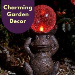 Marco Paul 36cm Resin Colour Changing Frog with Crackle Orb in Silver - thumbnail 9