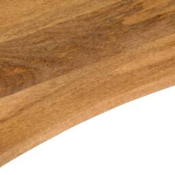 Berkfield Home Desk Top with Curve 80x60x2.5 cm Solid Wood Rough Mango in Brown - thumbnail 7