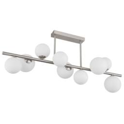 Netlighting Riha Globe Ceiling Light Nickel Matt Opal Glass Shade 9x G9 3000K in Grey - thumbnail 2