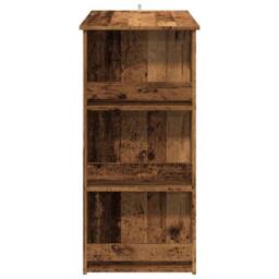 Berkfield Home Bar Table with Storage Rack Old Wood 102x50x103.5 cm in Brown - thumbnail 5