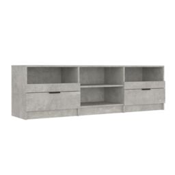 Berkfield Home TV Cabinet Concrete Grey 150x33.5x45 cm Engineered Wood - thumbnail 2