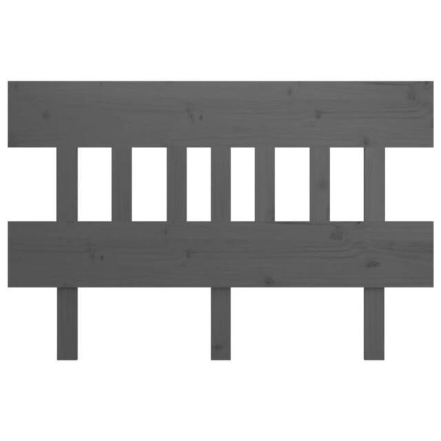 Berkfield Home Beautiful Bed Headboard Grey 203.5x3x81 cm Solid Wood Pine - image 1