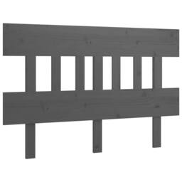 Berkfield Home Beautiful Bed Headboard Grey 203.5x3x81 cm Solid Wood Pine - thumbnail 3