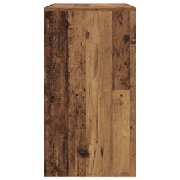 Berkfield Home Writing Desk Old wood Engineered wood Standard Storage in Brown - thumbnail 6