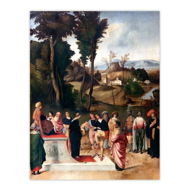 "Artery8 Giorgione Moses Undergoing Trial by Fire Wall Art Print - Size: W12"" x H16""" - image 1