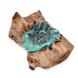 KDMD Molton Glass Candle Single Holder on Wood in Brown - thumbnail 5