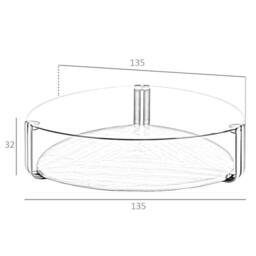 Angel Cerda Triangular Coffee Table - Tempered Glass Top, Walnut - thumbnail 8