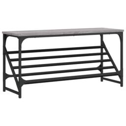 Berkfield Home Shoe Rack Grey Sonoma 90x30x45 cm Engineered Wood - Size: 90 x 30 x 45 cm - thumbnail 3