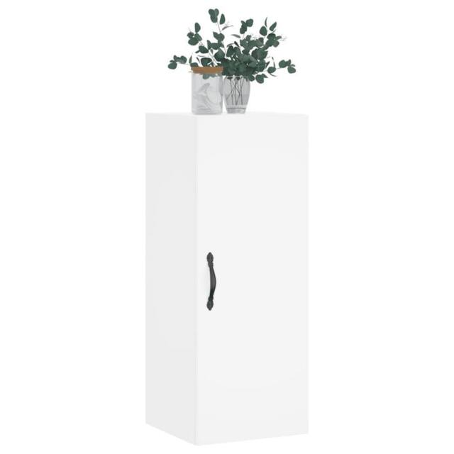 Berkfield Home Wall Mounted Cabinet White 34.5x34x90 cm Engineered Wood - image 1