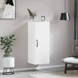 Berkfield Home Wall Mounted Cabinet White 34.5x34x90 cm Engineered Wood - thumbnail 2