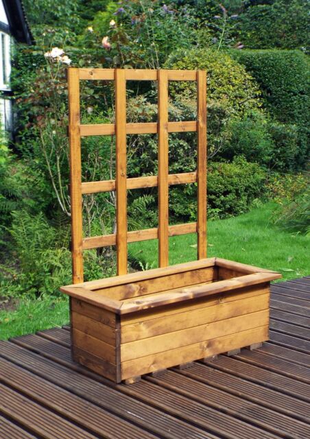 Charles Taylor Trading Large Wooden Kensington Planter in Brown