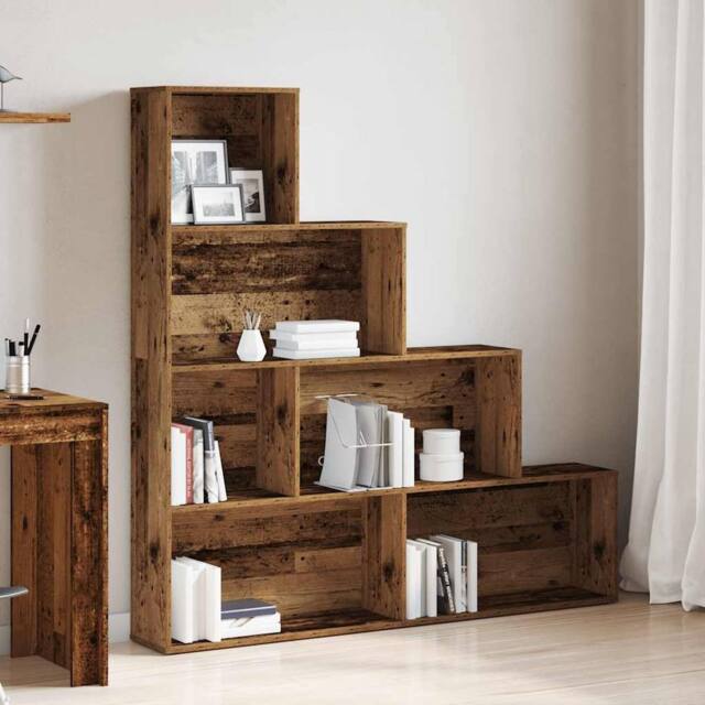 Berkfield Home Classic Book Cabinet Old Wood 157x24x160 cm Engineered Wood in Brown - Size: 157 x 24 x 160 cm - image 1