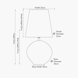 Ruma Set of 2 Hallie Clear Glass & Terracotta Shade Table Lamp in Orange - thumbnail 2