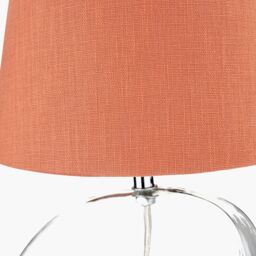 Ruma Set of 2 Hallie Clear Glass & Terracotta Shade Table Lamp in Orange - thumbnail 6