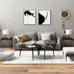 Berkfield Home Side Tables 2 pcs Black 40x40x35 cm Engineered Wood - Size: 40 x 40 x 35 cm