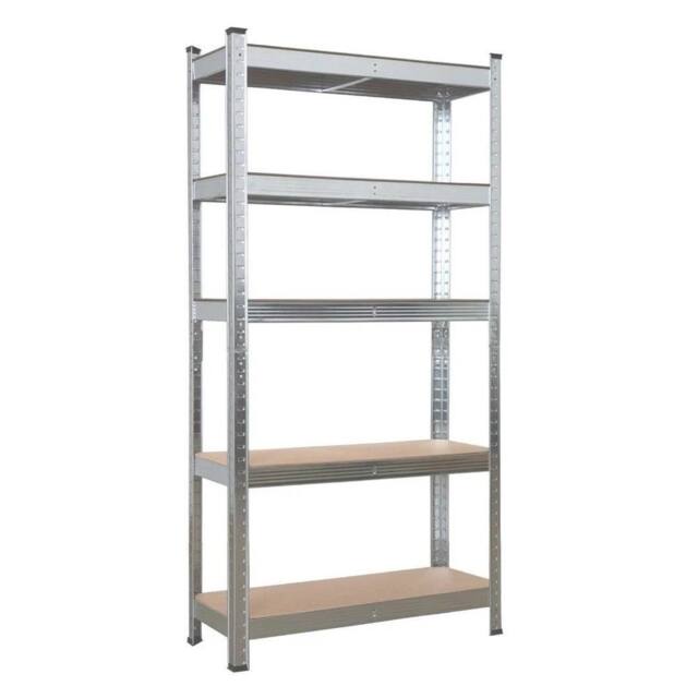 Kelvenix 5 Tier Racking Shelf Heavy Duty Garage Shelving Storage Shelves Unit in Silver - Size: 1800mm x 900mm - image 1