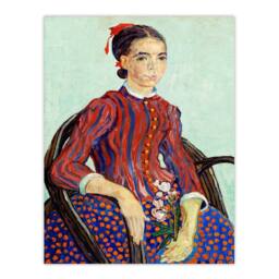 Artery8 Vincent van Gogh Framed Wall Art La Mousme Sitting on a Cane Chair - Size: A4 - thumbnail 3