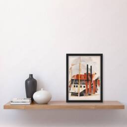 Artery8 Charles Demuth Framed Wall Art Piano Movers Holiday Cubist Painting - Size: A4 - thumbnail 2