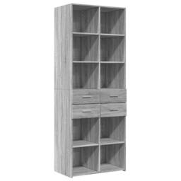 Berkfield Home Highboard Grey Sonoma 70x42.5x185 cm Engineered Wood - thumbnail 2