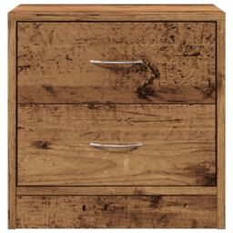 Berkfield Home Bedside Cabinet Old Wood 40x30x40 cm Engineered Wood in Brown - Size: 40 x 30 x 40 cm - thumbnail 4