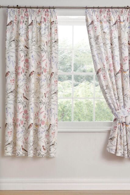 Dreams & Drapes 'Caraway' Pair of Pencil Pleat Curtains in Pink - Size: 168 cm width x 183 cm drop - image 1