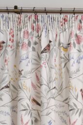 Dreams & Drapes 'Caraway' Pair of Pencil Pleat Curtains in Pink - Size: 168 cm width x 183 cm drop - thumbnail 2