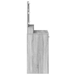 Berkfield Home Grey Sonoma Dressing Table with LED Lights - 79x41x135 cm - Size: 79 x 41 x 135 cm - thumbnail 6