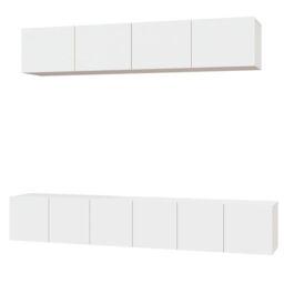 Berkfield Home 5 Piece TV Cabinet Set White Engineered Wood - thumbnail 2