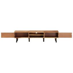 Berkfield Home TV Cabinet 145x35x35 cm Solid Acacia Wood in Brown - Size: 145 x 35 x 35 cm - thumbnail 3