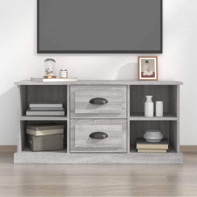 Berkfield Home TV Cabinet Grey Sonoma 99.5x35.5x48 cm Engineered Wood - image 1